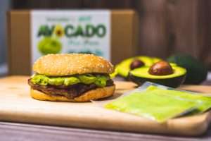 avocado puree on burger